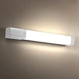 Temgin IP44 Spiegelleuchte LED mit EU Steckdose Spiegellampe Badezimmer mit Touch Schalter 4000K Badleuchte für Das Bad 12W 45CM Badlampe Wand 1350LM Spiegel Wandleuchte Spiegelschrank Badbeleuchtung