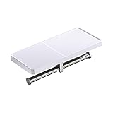 Without Klarer Make-up-Organizer-Organizer Badezimmer Toilettenpapier Halter Edelstahl Hohe Qualität Doppelrollen Papierhalter mit Regal Wandmontage Telefon Lagerung (Color : Model 2)