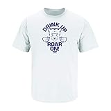 Smack Apparel Penn State Fußball-Fans. Drink Up Roar On. T-Shirt oder Kapuzenpullover, Gr. S - 5, Herren, weiß, Larg
