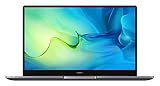 HUAWEI MateBook D 15, AMD Ryzen 5 5500U, 8GB RAM, 512GB SSD, 15.6' Laptop, FHD FullView Display, Schlankes Metallgehäuse,Fingerabdrucksensor, Windows 11, Low Blue Light, Super Charge,QWERTZ, Silb