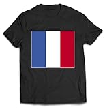 Flag of Clipperton Island Black Shirt T-Shirt Unisex Für Männer und Frauen, lässig geschnittenes Streetwear-Outfit, XXL, Black