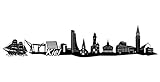 Samunshi® Kiel Skyline Aufkleber Sticker Autoaufkleber City Gedruckt in 7 Größen (30x6,1cm schwarz)