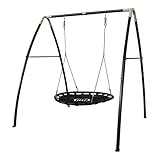 AXI Schaukel Set aus Metall in Anthrazit & Creme | Nestschaukel mit Gestell | Gartenschaukel für Kinder / Kinderschaukel | Schaukelgestell für den G