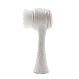 YUZHUKUNGMZSZ reinigungsbürste, Tragbare doppelseitige Silikonbürste Weiche und sanfte Gesichtsreinigung Gesichtsmassage Gesichtsreinigung Haut Rotierender Bürste (Color : B)