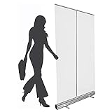 Partitions Roller Pull Up Transparent Banner, Plexiglas Niesschutzschirm, Social Distancing Screen, Spuckschutz, Bodenstehender transparenter Trennw