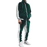 Zilosconcy Herren Trainingsanzug Jogginganzug Sportanzug Männer Jogging Anzug Sweatshirt Hose Winter Herren Hit Farbe Gold Samt Revers Hausanzug Freizeitanzug