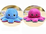 HDWL Octopus PlüSchtier Groß,Qualle Kuscheltier Wenden XXL,Stimmungs Oktopus Kuscheltier GroßEs Set(50 * 25cm)(Dark Blue + Rose red,50cm * 25cm)