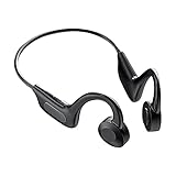 KOKOW Bluetooth Knochenschall Kopfhörer Sportkopfhörer mit Nackenbügel Kabellos Noise Cancelling Wireless In Ear Kopfhörer Joggen Laufen Radfahren Schweißresistent Bone Conduction Kopfhö