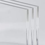 Acrylglas 2-10 mm GS PMMA Transparent Glasklar Laserschnitt laser polierte Kante Größe Wählbar (4 mm, 500 x 1000 mm)