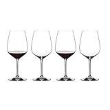 Riedel 6409/0 Cabernet Sauvignon Rotweinglas, Herz zu Herz, Kristall, 4 Stück