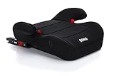 Fillikid Sitzerhöhung mit Isofix I Kindersitzerhöhung ECE-Gruppe 3 22-36 kg I Sitzkissen Kinder 7 bis 12 Jahre I Bezug abnehmbar & Waschbar I Autositz Kindersitz, Design:schw