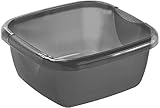 Rotho Daily Becken / Spülwanne 5l eckig, Kunststoff (PP) BPA-frei, anthrazit, 5l (29,0 x 29,0 x 12,0 cm)
