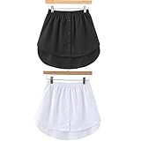 Shirt Extender Mini Skirt Minirock Shirt Extender Einstellbare Schichtung Fake Top Lower Sweep, für Pullover,Sweatshirt,Jacke,Mantel (2 Color, 2XL)