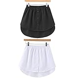 Shirt Extender Mini Skirt Minirock Shirt Extender Einstellbare Schichtung Fake Top Lower Sweep, für Pullover,Sweatshirt,Jacke,Mantel (2 Color, 2XL)