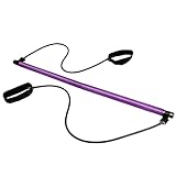 NASTON Pilates Bar Yoga Stick Kit für Home Gym, mit Widerstandsbändern, Frauen für Core-Krafttrainingsgeräte,L
