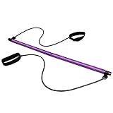 NASTON Pilates Bar Yoga Stick Kit für Home Gym, mit Widerstandsbändern, Frauen für Core-Krafttrainingsgeräte,L