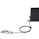 CaLeQi Laptop-Kabelschloss, Hardware, Sicherheitskabelschloss, Diebstahlsicherung und Ankerpunkt, 2 m Kabel, schw