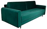 Modernes Luiza Sofa mit Schlaffunktion und Bettkasten, Couch mit Bettfunktion (Ozean)