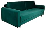 Modernes Luiza Sofa mit Schlaffunktion und Bettkasten, Couch mit Bettfunktion (Ozean)