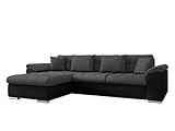 Ecksofa Diana, Eckcouch mit Bettkasten und Schlaffunktion, Elegante Couch, Polsterecke Sofa, Farbauswahl, Couchgarnitur, Schlafsofa, Bettsofa vom Hersteller (Ecksofa Links, Megan 368 + Tatum 283)