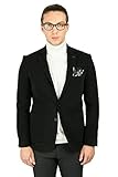 Bonamaison Men's Jacke Comfort Fit 6 Drop Business Suit Jacket, Schwarz, S