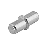 LouMaxx Bodenträger 5 mm 100 Stück mit Ring für Bohrung – Einlegeboden Halter - Fachbodenträger - Bretthalter - Regalbretthalter - Regalbodenträger - Bodenträger 5mm aus massivem Stahl, vernick