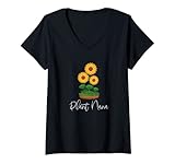 Damen Plant Nana, lustige Pflanzung T-Shirt mit V
