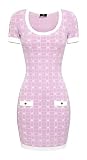 Elisabetta Franchi Mini-Kleid, zweifarbig, Größe 40, 42, 44, 46, AM07Q21E2, Glycerin / Elfenbein, 40