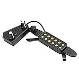 Magnetischer Schallloch-Pickup, Gitarren-Pickup elektrisch mit Lautstärkeregler für Akustikgitarre für Musikliebhaber(Schwarz)