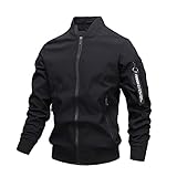 SSBZYES Herrenjacke Herbst und Winter Herrenjacke Stehkragenjacke Baumwolle Casual Herrenjacke einfarbig Reißverschluss Casual große Jack