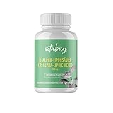 Vitabay R-Alpha-Liponsäure 300 mg • 120 vegane Kapseln • R ALA mit Thioctsäure • Hochdosiert • Bioverfügbar • Gluten- und fruktosefrei • Made in Germany