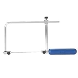U-förmige Säge mit Flügelschrauben 6 Spiralsägeblätter, einstellbar 3 cm bis 15 cm, abnehmbares Sägeblatt, für Schmuckherstellung, Holzbearbeitung, Metallverarbeitung(ASB400)