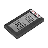 Wetterthermometer, Hygro-Thermometer Tragbares Digitales LCD-Thermometer Hygrometer Temperatur-Feuchtigkeitsmesser, Thermometer, Funkthermometer Innen Außen 0~50℃ 10% RH~99% RH ( Farbe : Schwarz )