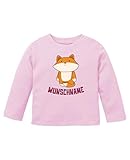 Comedy Shirts - Clipart Fuchs - Wunschname - Baby Langarm Shirt - Rosa/Fuchsia Gr. 92/98