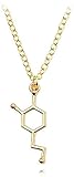 Halskette Serotonin Molekül Halskette Geometrisch Polygon Anhänger Halskette Dopamina Liebe Schmuck Weihnachtsfeier Geschenk Für Gier Geschenk