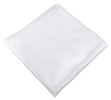 Helido Einstecktuch für Herren, 30 x 30 cm, Stoff-Taschentuch passend zu Anzug/Sakko – als Ergänzung zum Tuch eignen sich Fliege oder Krawatte (Weiß)