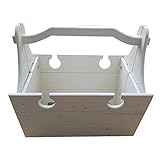 Klappbarer Picknickkorb-Tisch, Mehrzweck-picknicktisch Aus Holz Mit Weinglashalter, Tragbarer 2-in-1-picknickkorb Für Camping Im Freien, S