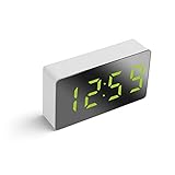 YPZ Wecker digital, Elektronische Desktop-Takt-Mini-LED-Spiegel-Digital-Tabelle Wecker Weck-Up-Licht für Heimtemperaturanzeige (Farbe : B)(B)