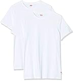 Levi's Herren Levis Men Solid Crew 2p T-Shirt, Weiß (White 300), 20 (2er Pack)