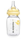 Medela Calma BPA-freier Milchsauger mit 150 ml Flasche – Für die gesamte Stillzeit – Unterstützt das natürliche Saugverhalten des Babys – Mit gefrier- und kühlschrankfester F