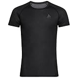 Odlo Herren ACTIVE F-DRY LIGHT ECO Baselayer T-Shirt mit Rundhals, Black, XL