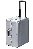 Pilotenkoffer Pilotentrolley XXL Aluminium Mit Rollen Trolley Alukoffer Aktenkoffer Businesskoffer 50 cm Groß