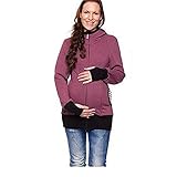 Känguru Umstandsjacke + Fleece Soft Tragejacke, Allwetter Funktions Jacke für Mama und Baby, für Tragen Auf dem Rücken Oder der Brust,A,XL