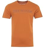 True Religion Herren Arch Logo Short Sleeve Crew Neck Tee T-Shirt, Caramel, XL