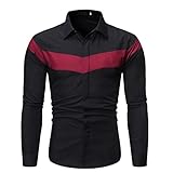 ZDDHOODY Herrenhemd Einfache Einfarbig Langarmhemd Mode Urban Casual Revershemd Herren Einfarbiges Cord Hemd Langarm Revershemd Lässiges Revers Einfarbiges Langarmhemd Top Blusen Ob