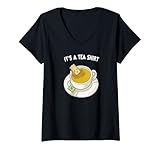 Damen It's a Tea Shirt - lustiges Tee Teeliebhaber Teetrinker Fun T-Shirt mit V