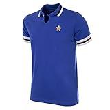 Copa Herren Juventus FC 1976–77 Away Coppa UEFA Retro Fußballtrikot UEFA Retro Fußballkragen T-Shirt L b