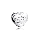 LIIHVYI Pandora Damen Charms 925 Sterling Silber Ich Könnte Nicht Ohne Dich Auskommen Für Pandora Und Andere Europäische Armbänder & Halsk