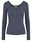 PIECES Damen Pckitte Ls Top Noos Bc T Shirt, Ombre Blue, S EU