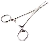 INKgrafiX® Klemmzange zum Piercing Halten - Piercing Zange - Stahl - für Kugel und Stab - IG52001 - Spitze g